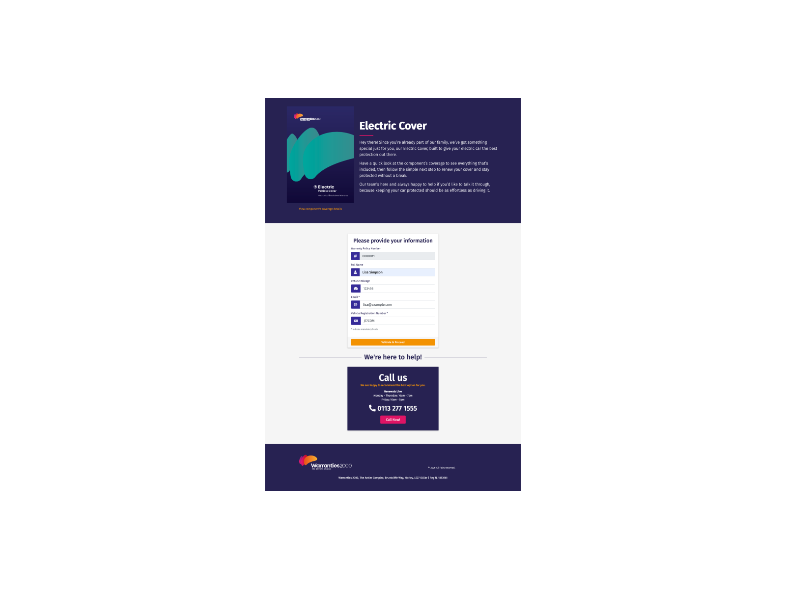 Customer information interface